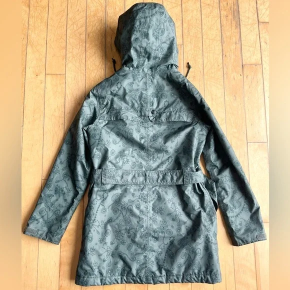 Helly Hansen Leaf Floral Patterned Green Jacket Coat Size Medium - Picture 5 of 8